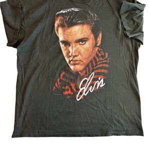 Hanes Black Elvis Graphic Tee